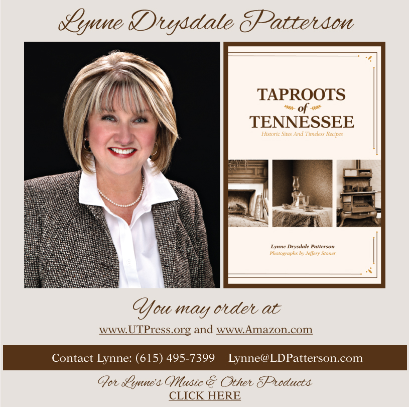 Lynne Drysdale Patterson new book release Taproots of Tennessee: Historic Sites and Timeless Recipes 